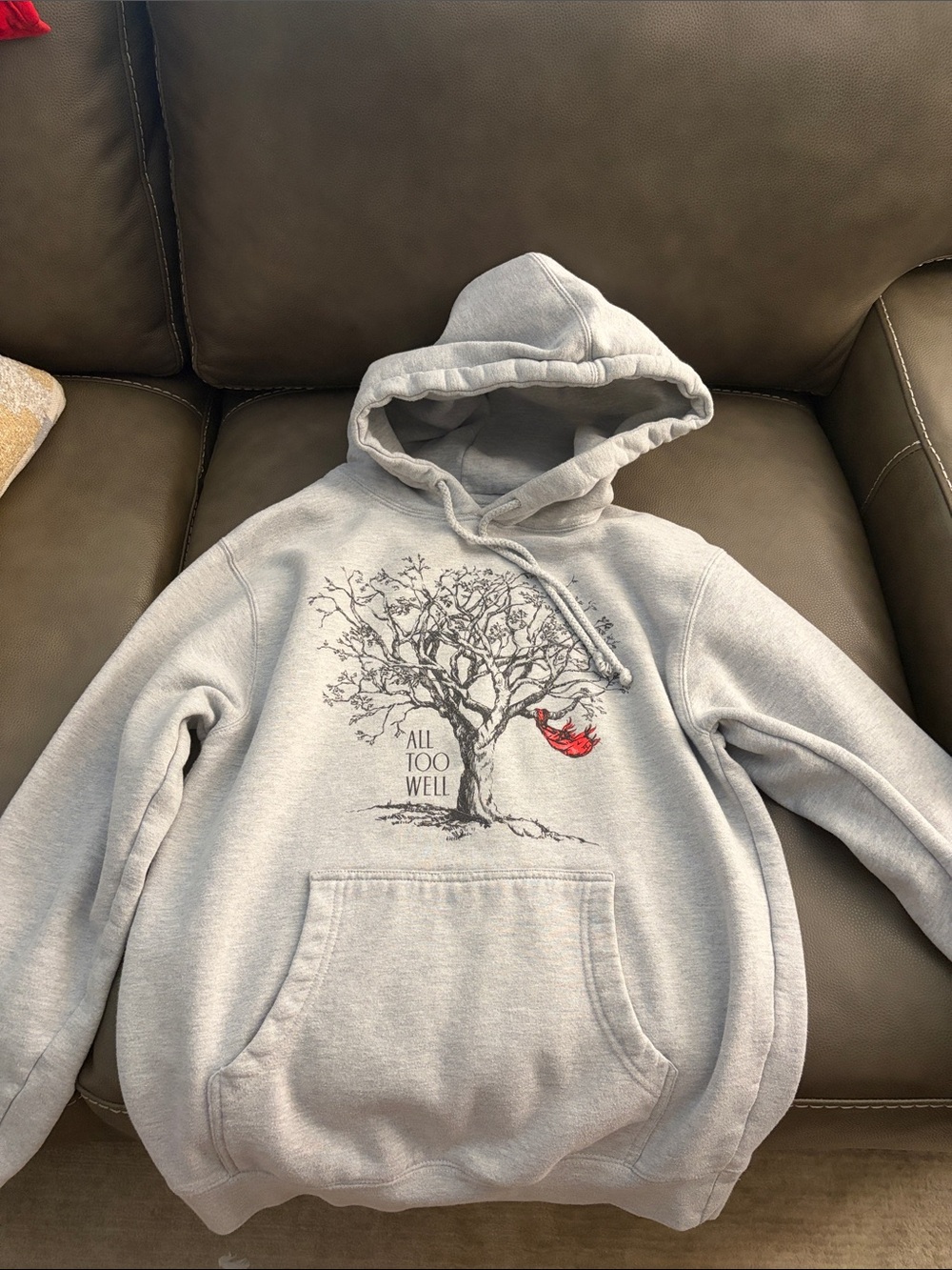 Taylor Swift Gray Crewneck Sweatshirt with Red Swing Graphic